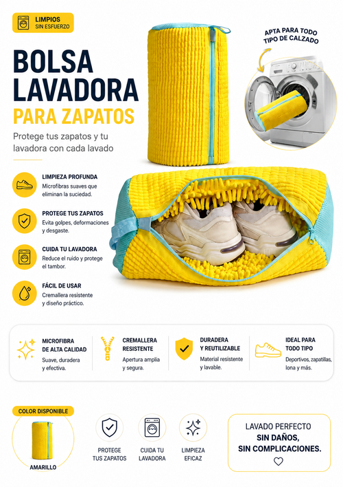 Bolsa protectora para lavar zapatos